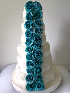 Turqoise wedding cake